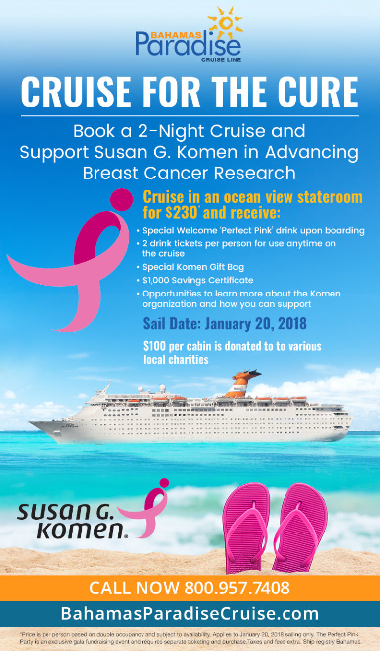 Bahamas Paradise Cruise Line is offering a cruise in support of the