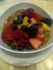 Berries Granola and Greek Yogurt